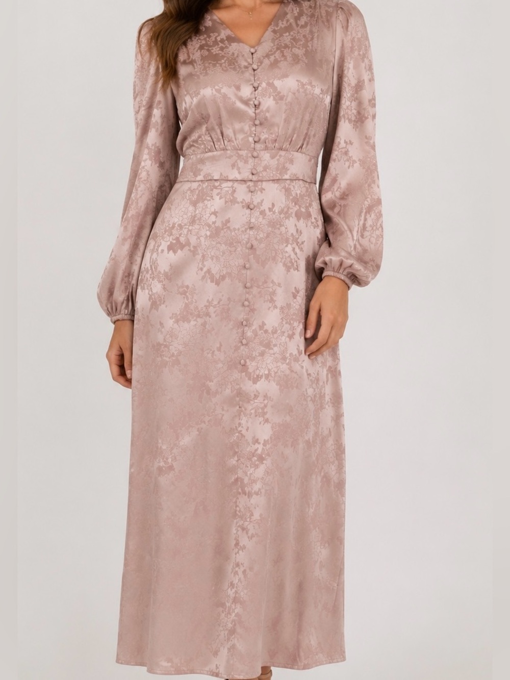 Modest Pink Elegant Veiled Collection Dress